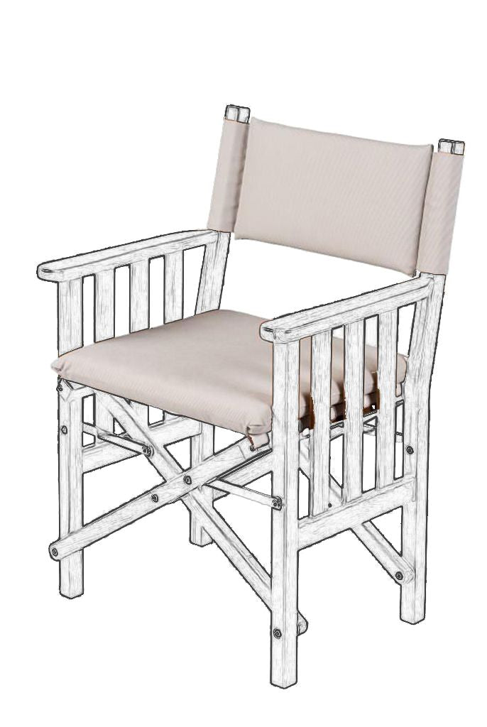 Losse kussenset voor regisseursstoel II deluxe forza zand