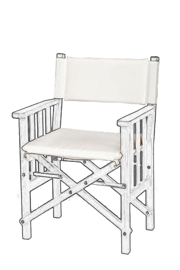 Losse kussenset voor regisseursstoel II deluxe wit