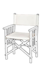 Losse kussenset voor regisseursstoel II deluxe wit