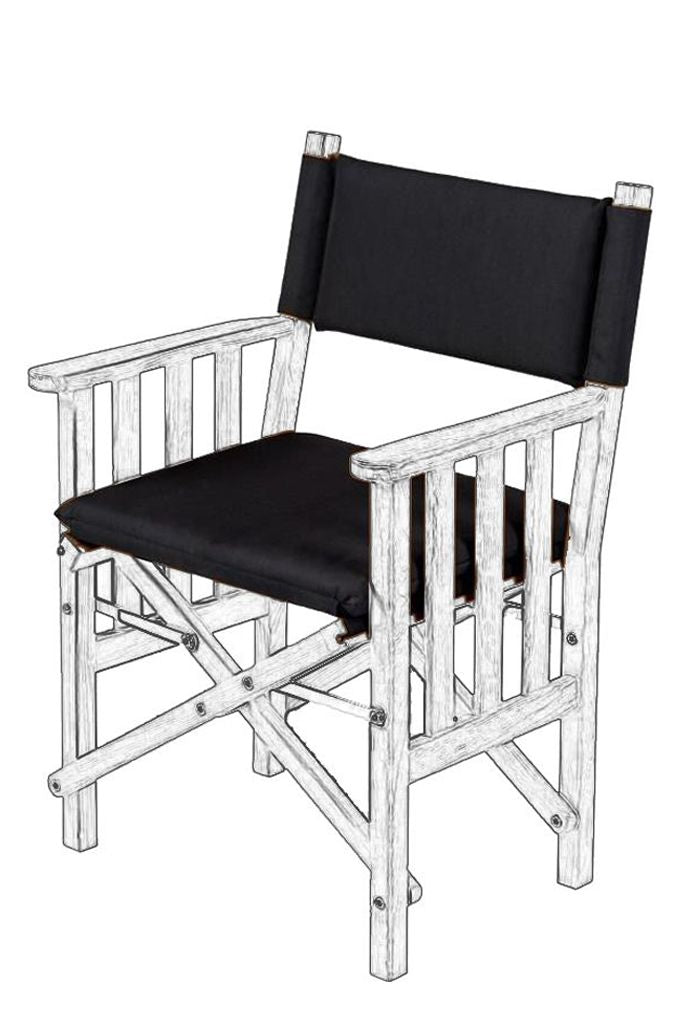 Losse kussenset voor regisseursstoel II deluxe zwart