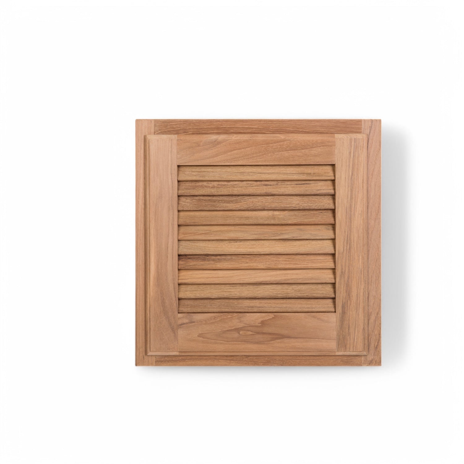 Louvredeur met kozijn - teak, ongeolied, voorbeeld afmeting 30.5 x 30.5 cm