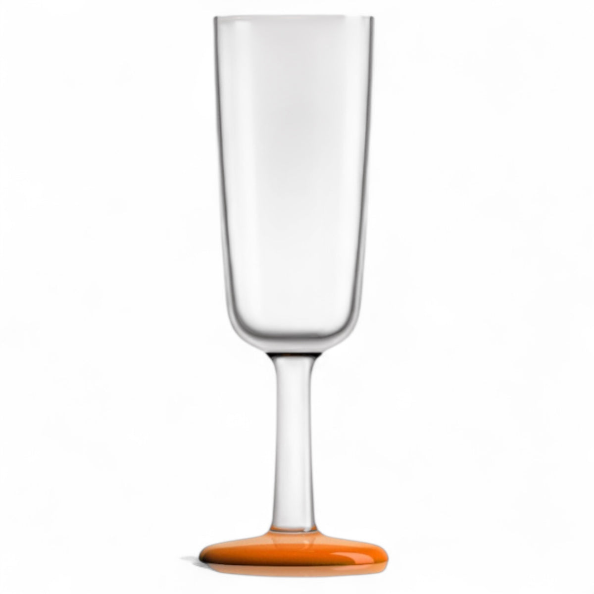 Marc Newson champagne flute 180 ml – onbreekbaar design, antislip, met glow in the dark groene voetMarc Newson champagne flute 180 ml – onbreekbaar design, antislip, met oranje voet