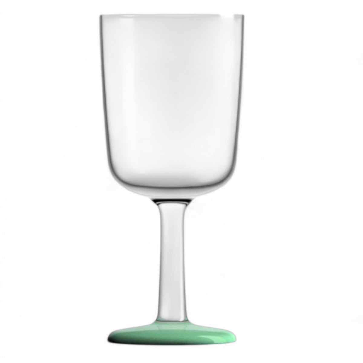 Marc Newson design wijnglas Tritan met groene glow in the dark voet
