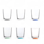 Marc Newson highball waterglas 425 ml – onbreekbaar Tritan met antislip voorbeeld van zes verschillende kleuren