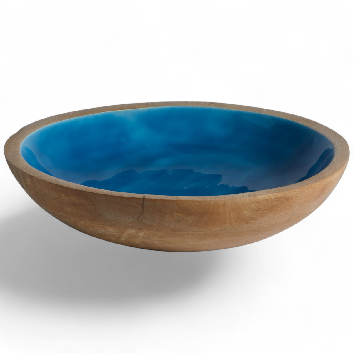 Marine Business Cocoa saladeschaal zonder bestek - mangohout met emaille, antislip, in blauw 22120