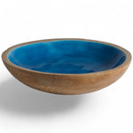 Marine Business Cocoa saladeschaal zonder bestek - mangohout met emaille, antislip, in blauw 22120