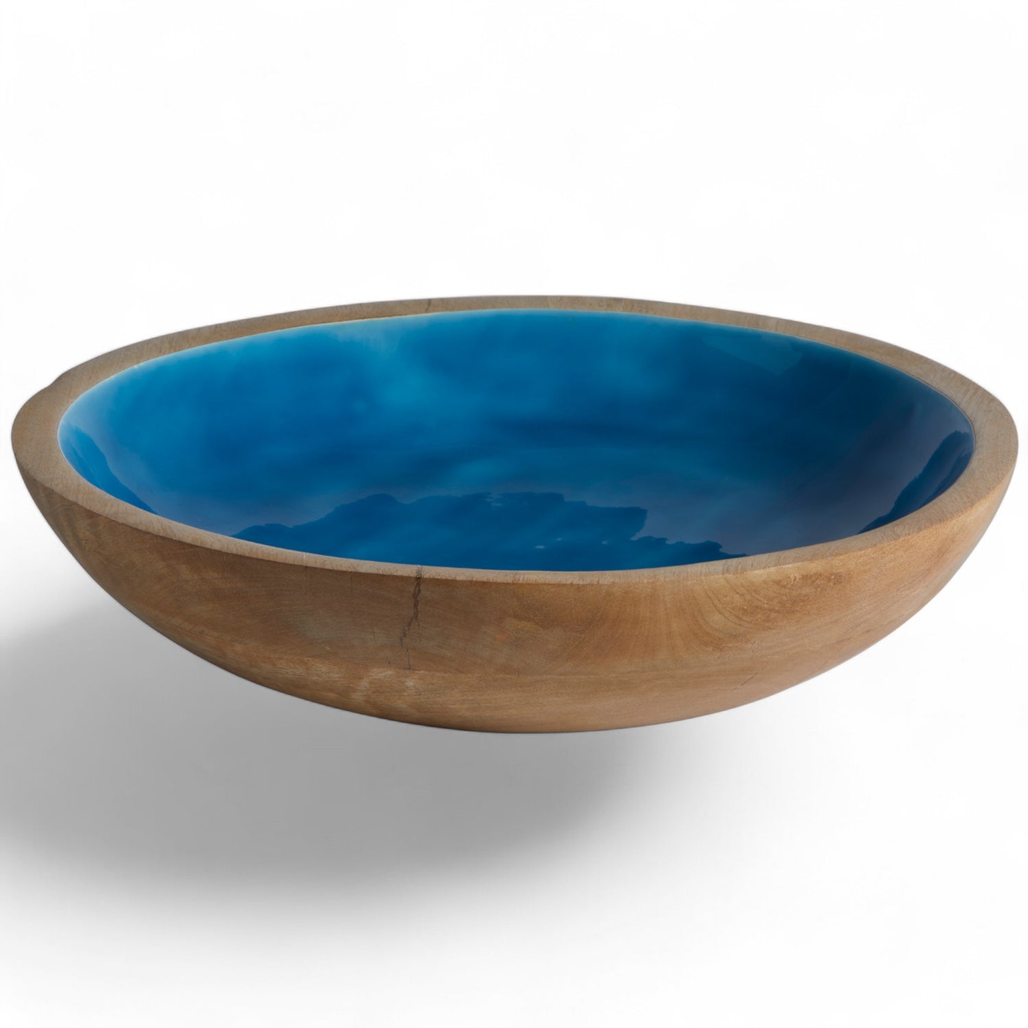 Marine Business Cocoa saladeschaal zonder bestek - mangohout met emaille, antislip, in blauw 22120
