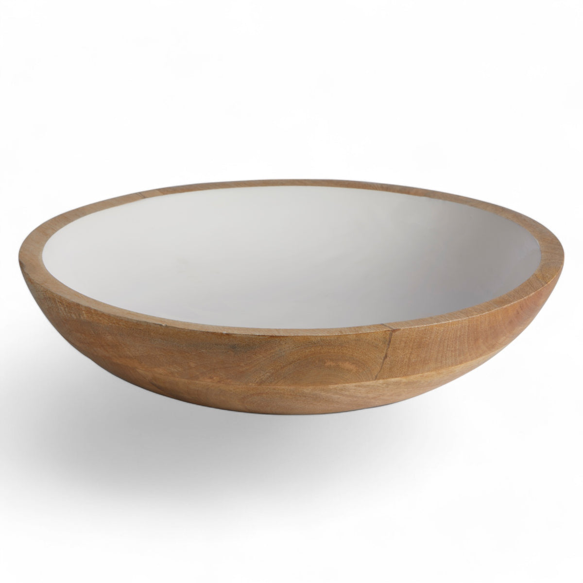 Marine Business Cocoa saladeschaal zonder bestek - mangohout met emaille, antislip, in wit 22119