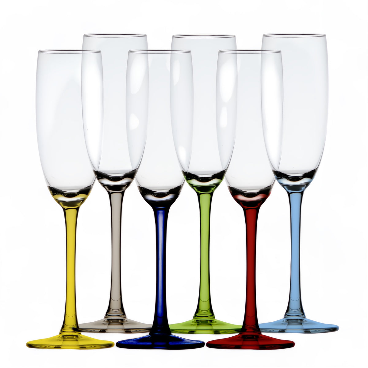Marine Business party champagne glazen 6 stuks op een rij 16905
