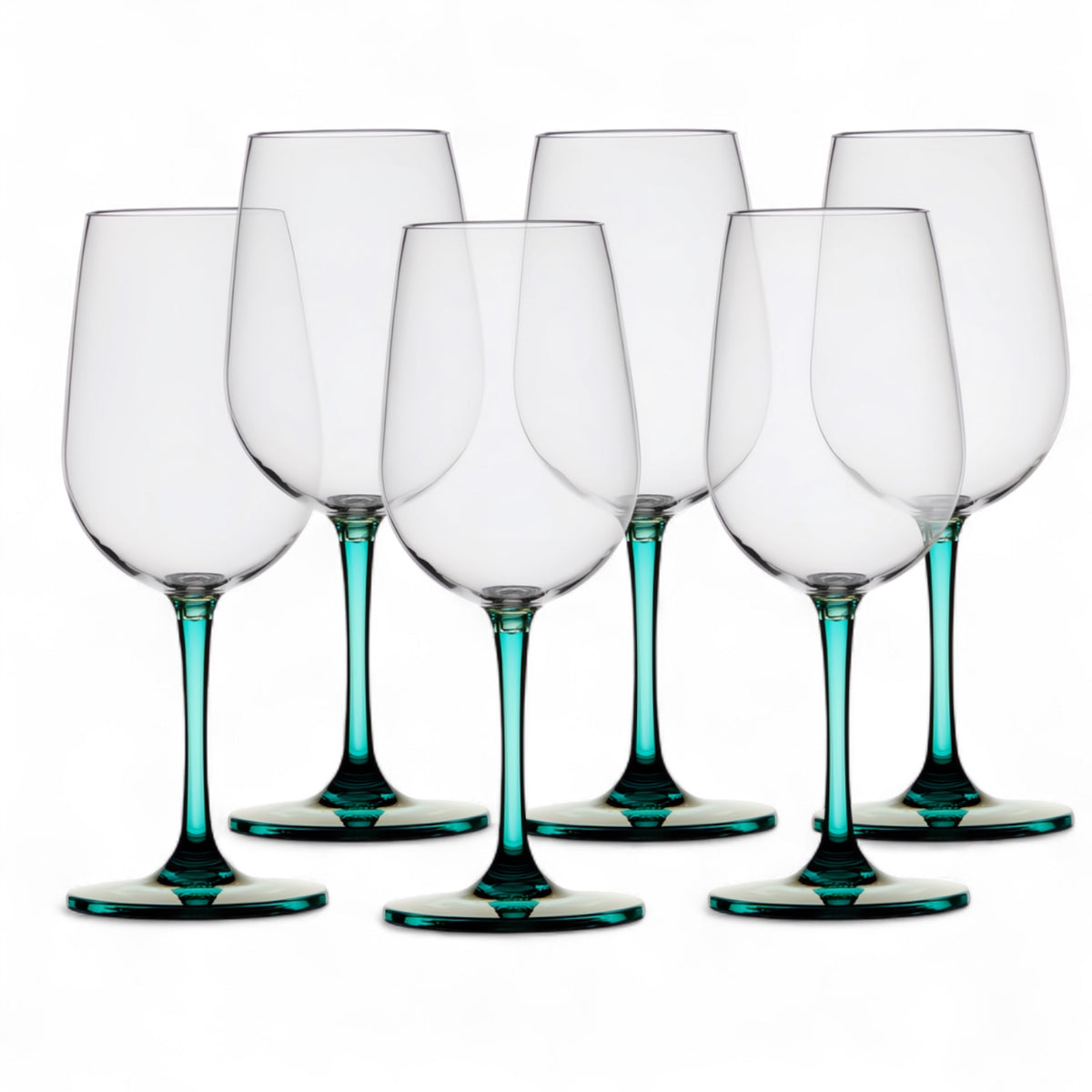 Marine Business wijnglas Ecozen 350ml (set van 6) - anti-slip, in turquoise
