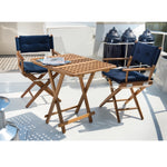 Maritieme top setting - Klaptafel Southampton met regisseurstoel I in sfeerzetting op boot