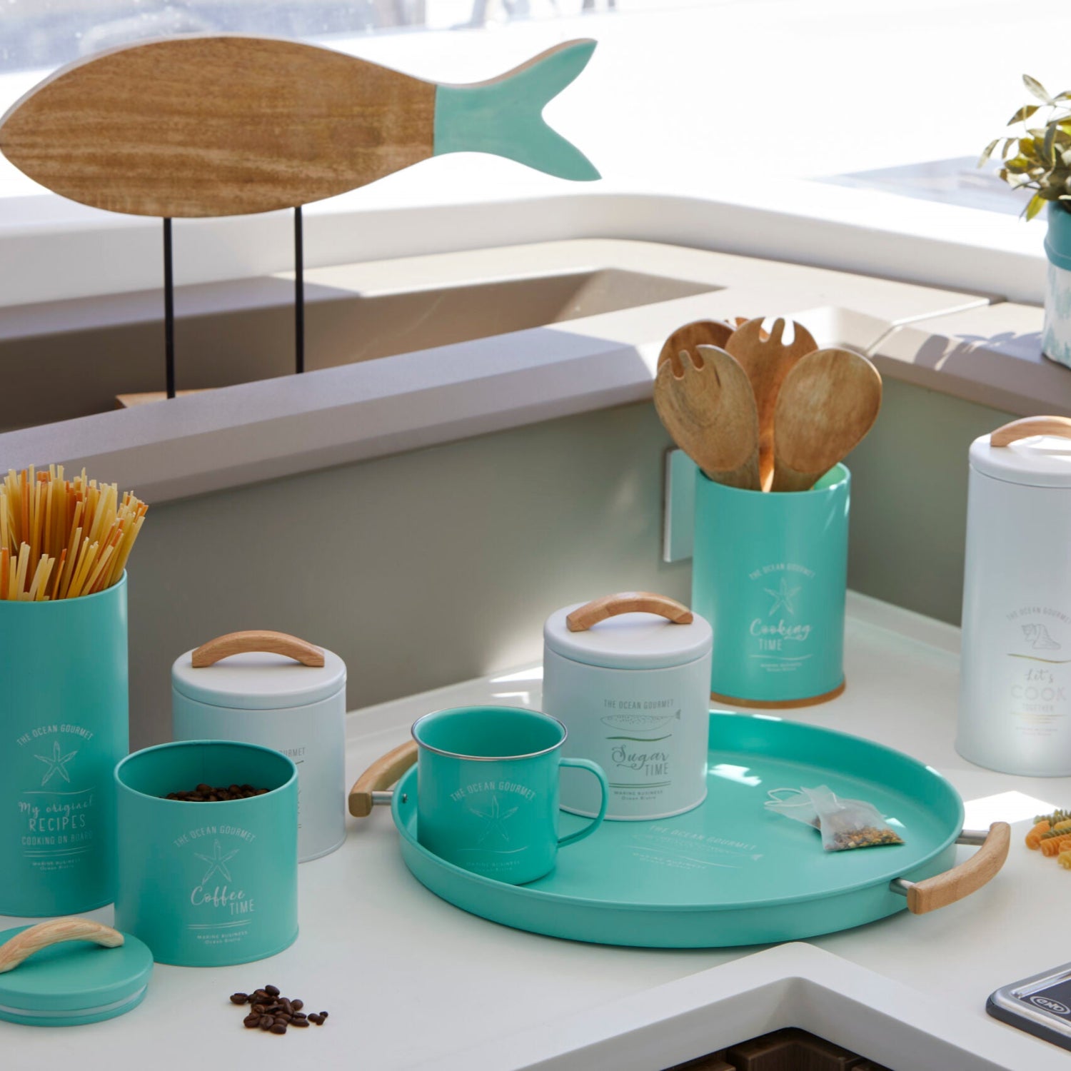 Menorca servies op het aanrecht