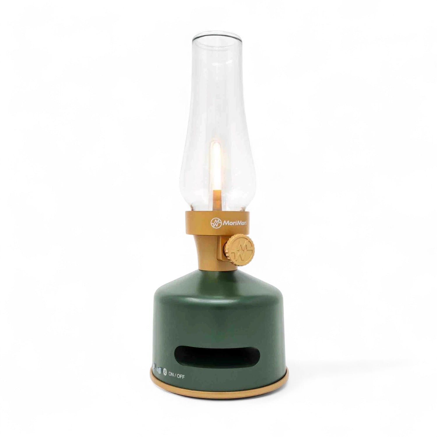 MoriMori LED lantaarn met Bluetooth speaker – oplaadbare buitenlamp in kleur Basel Moose donkergroen