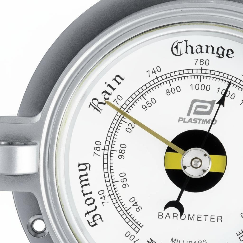 Plastimo 3 inch barometer matt chrome-plated brass 120mm 35884