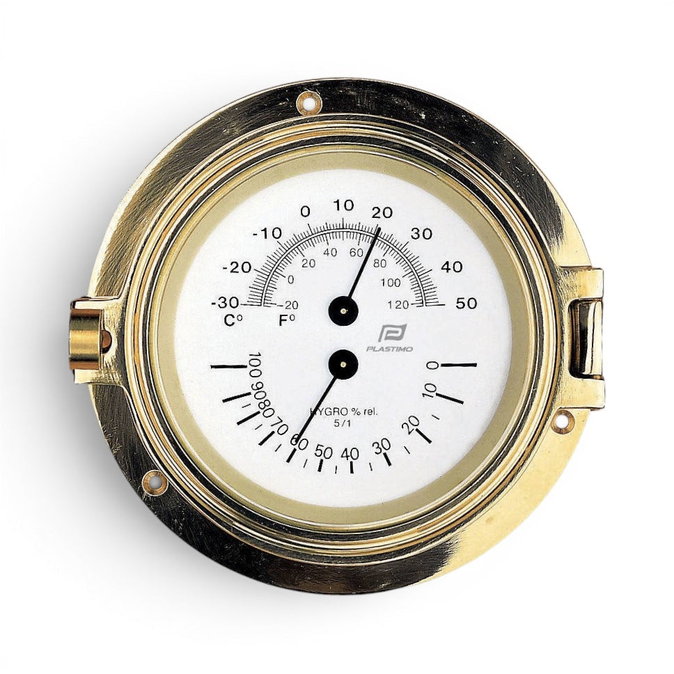 Plastimo 4,5 inch thermo-hygrometer 140 mm – messing