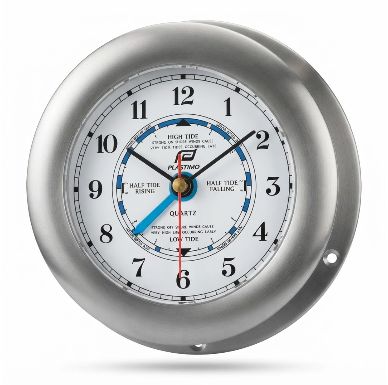 Plastimo 4 inch getijdenklok 130 mm – mat chroom