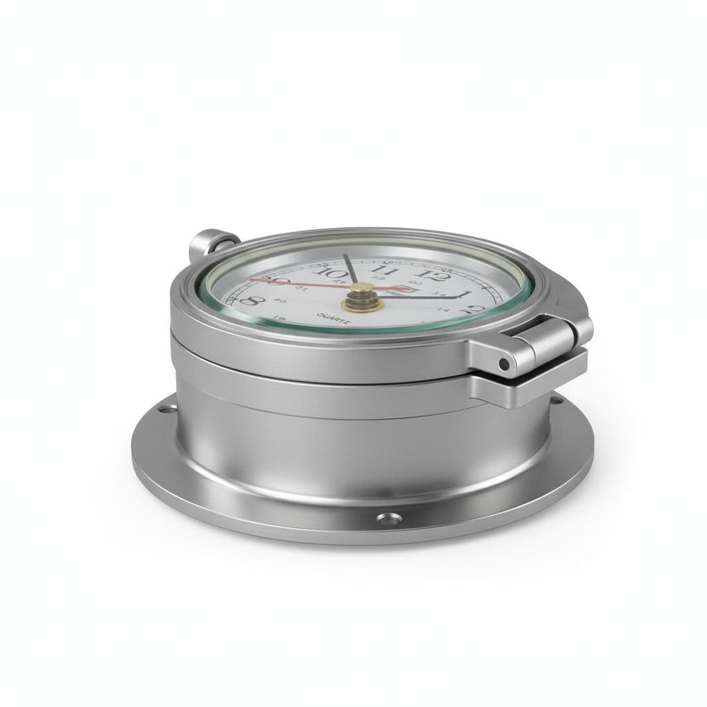 Plastimo 35886 scheepsklok mat chroom quartz 120 mm side