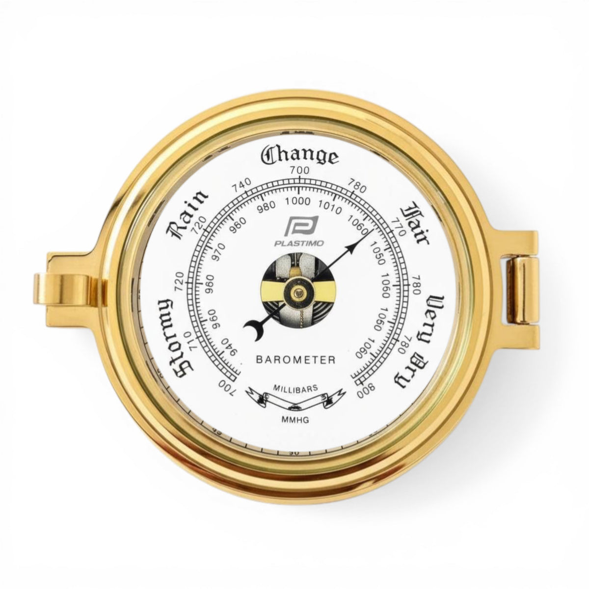 Plastimo 3 inch barometer 120 mm - mat chroom 12765 vooraanzicht