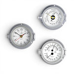 Plastimo mat chroom klokkenset  3 inch - klok, barometer, thermo-hygrometer 35887-35884-35885