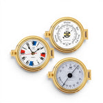 Plastimo messing klokkenset  3 inch - klok met radio-stiltes, barometer, thermo-hygrometer 12767-12768-18683