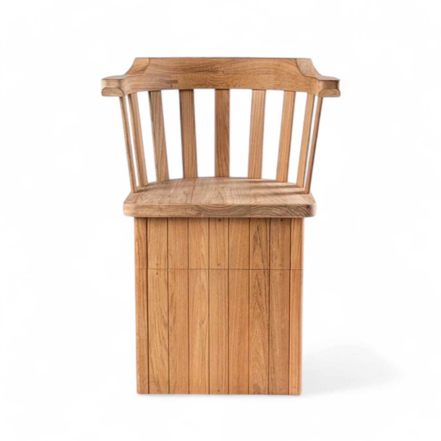 Premium Teak stuurkolom met Gasveer en Lade voor stuurstoel 2050 zonder kussen