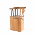 Stuurkolom met stuurstoel in teak uitgevoerd van ARC marine