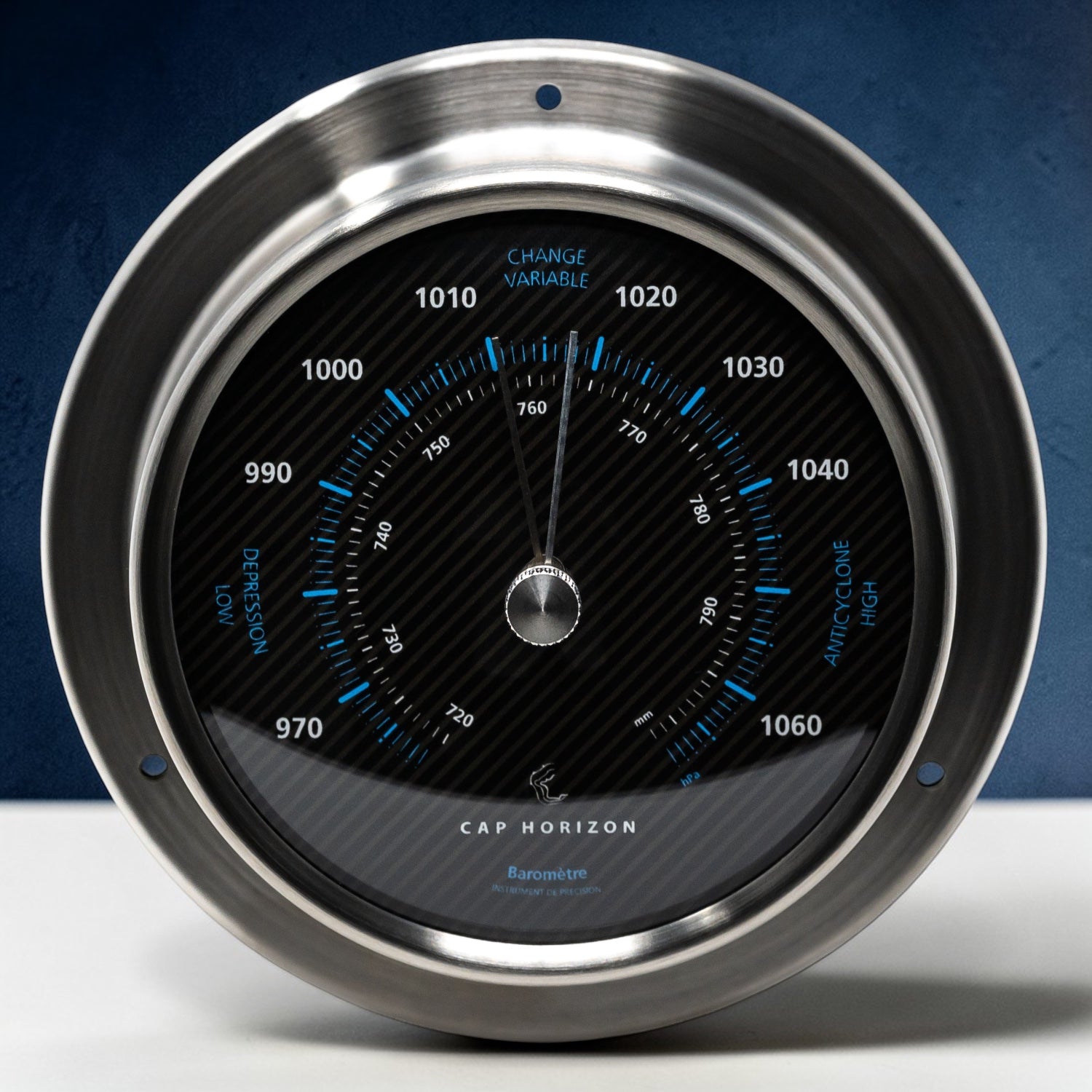 Cap Horizon Racing barometer RVS zwart 110 mm