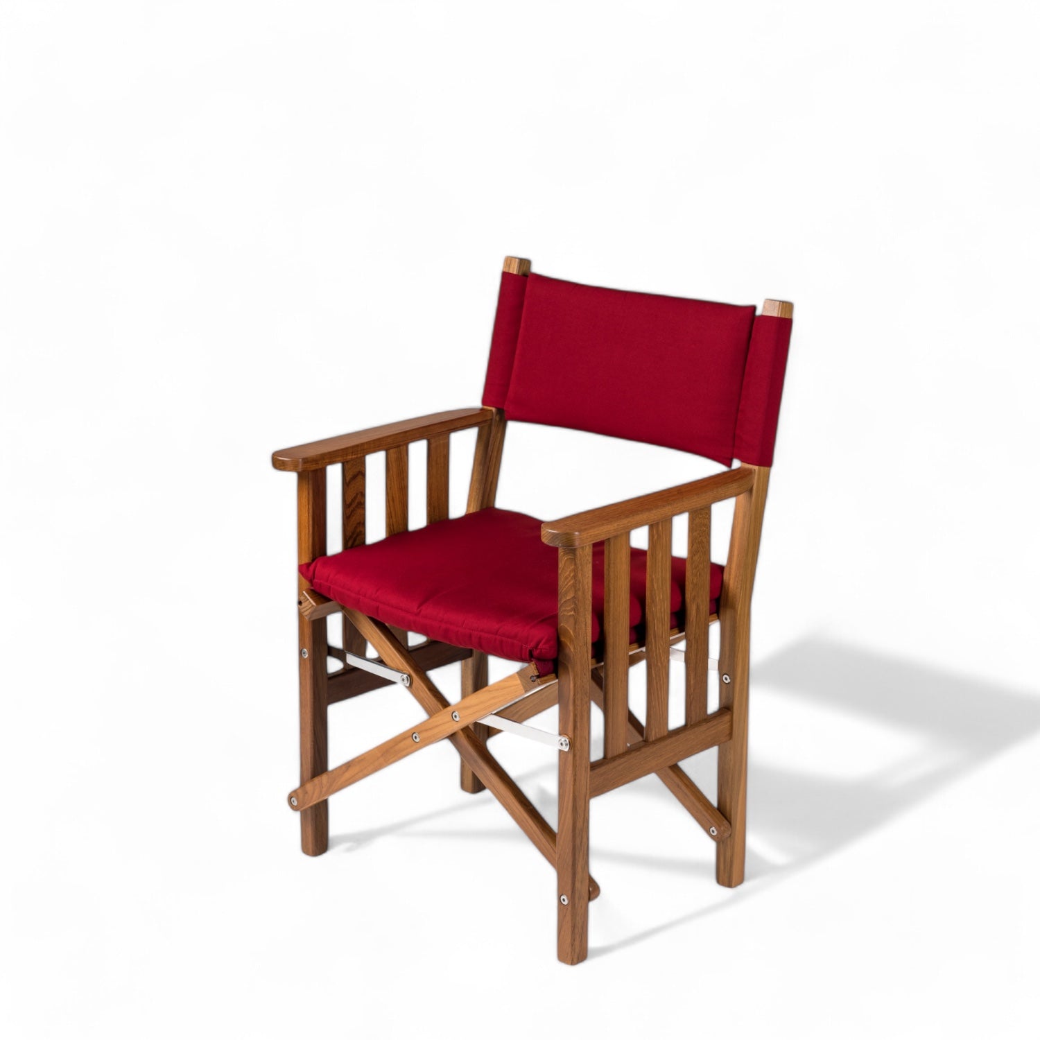 Regisseursstoel_II_deluxe_geolied_teak_met_bordeaux_luxe_kussens