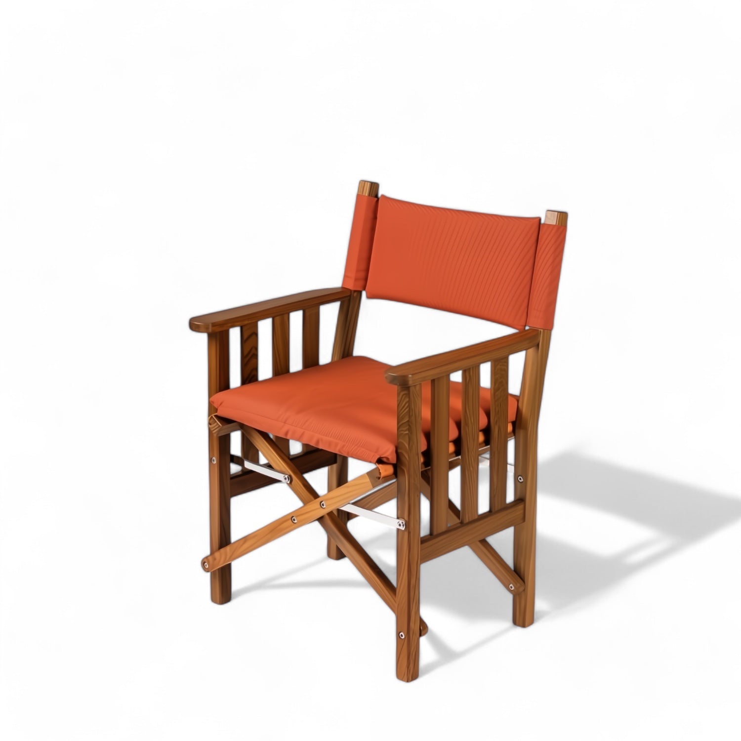 Regisseursstoel_II_deluxe_geolied_teak_met_een_luxe_forza_oranje_kussens
