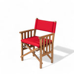 Regisseursstoel_II_deluxe_ongeolied_teak_met_een_forza_rode_luxe_kussenset