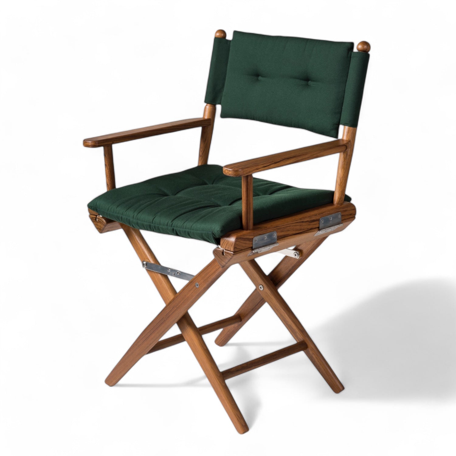 Regisseursstoel_I_deluxe_-_geolied_teak_met_groen_kussen