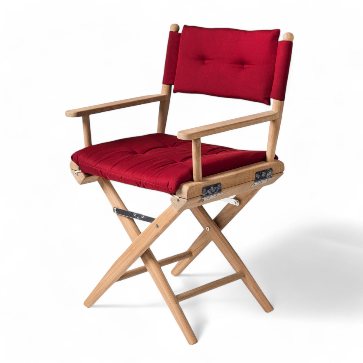 Regisseursstoel_I_deluxe_-_ongeolied_teak_met_bordeaux_kussen