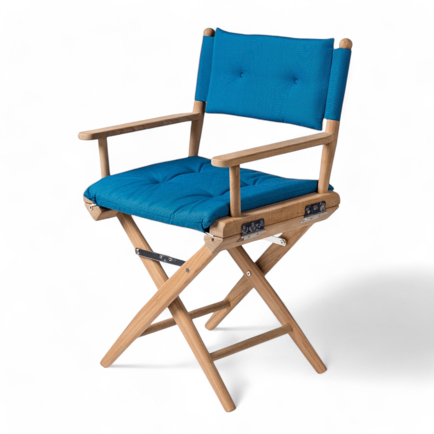 Regisseursstoel_I_deluxe_-_ongeolied_teak_met_forza_blauw_kussen
