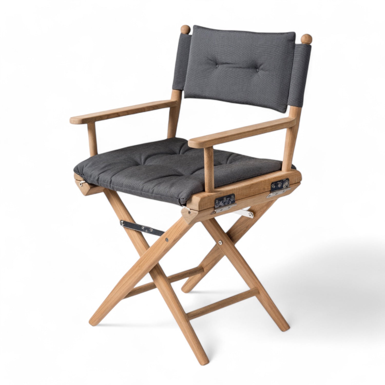 Regisseursstoel_I_deluxe_-_ongeolied_teak_met_forza_zwart_kussen