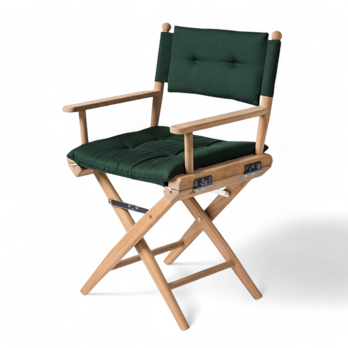 Regisseursstoel_I_deluxe_-_ongeolied_teak_met_groen_kussen