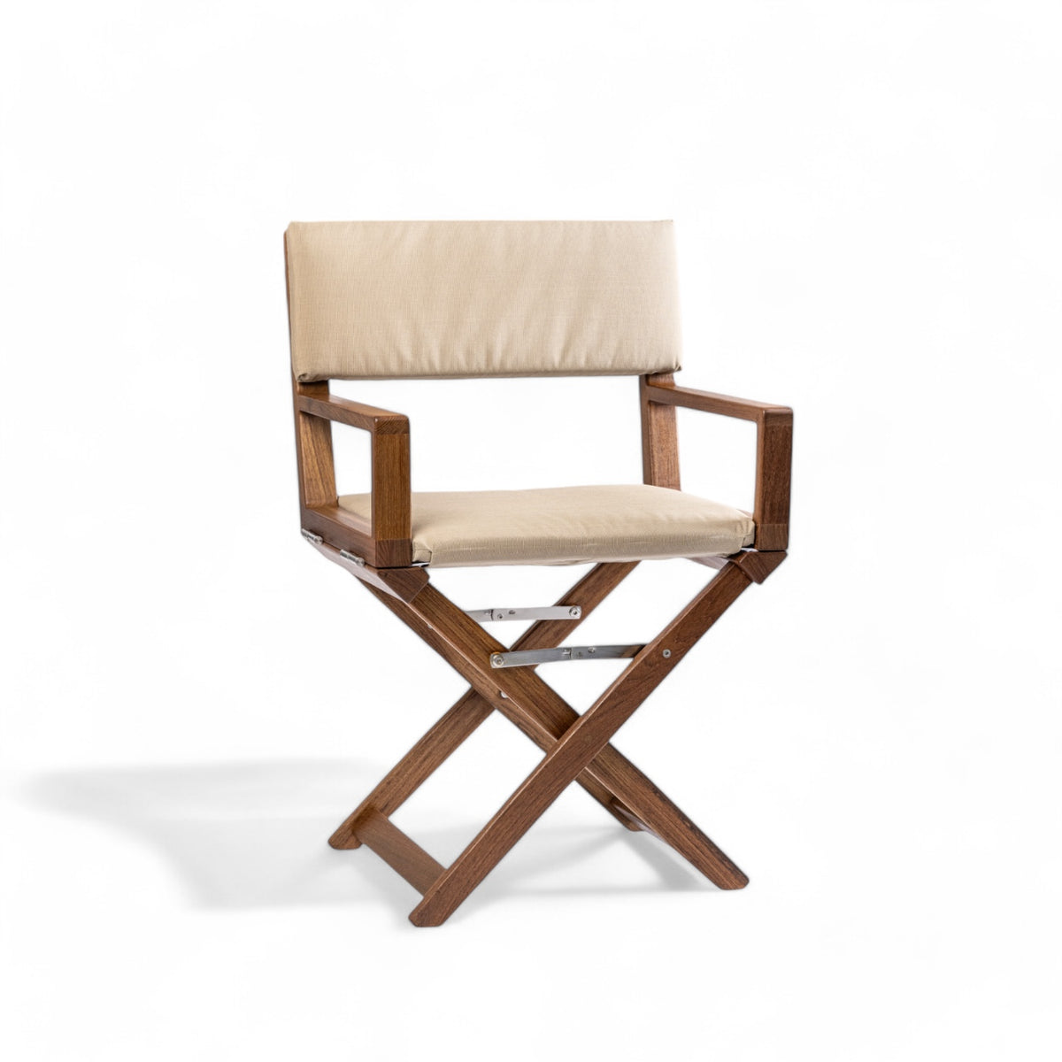 Regisseursstoel the Edge - geolied teak, luxe, inklapbaar, met comfortabele forza zand kussenset