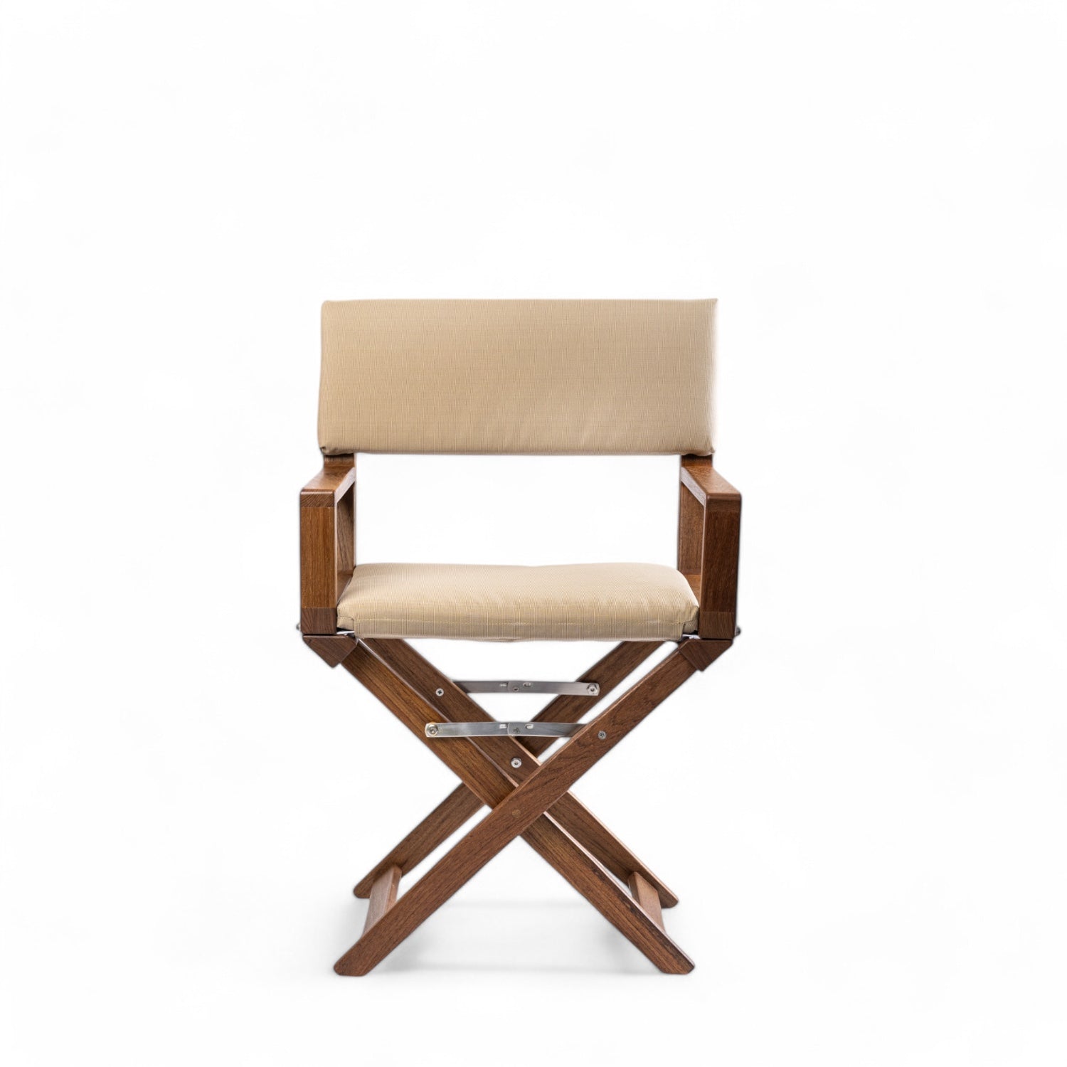 Regisseursstoel the Edge - geolied teak, luxe, inklapbaar, met comfortabele forza zand kussenset