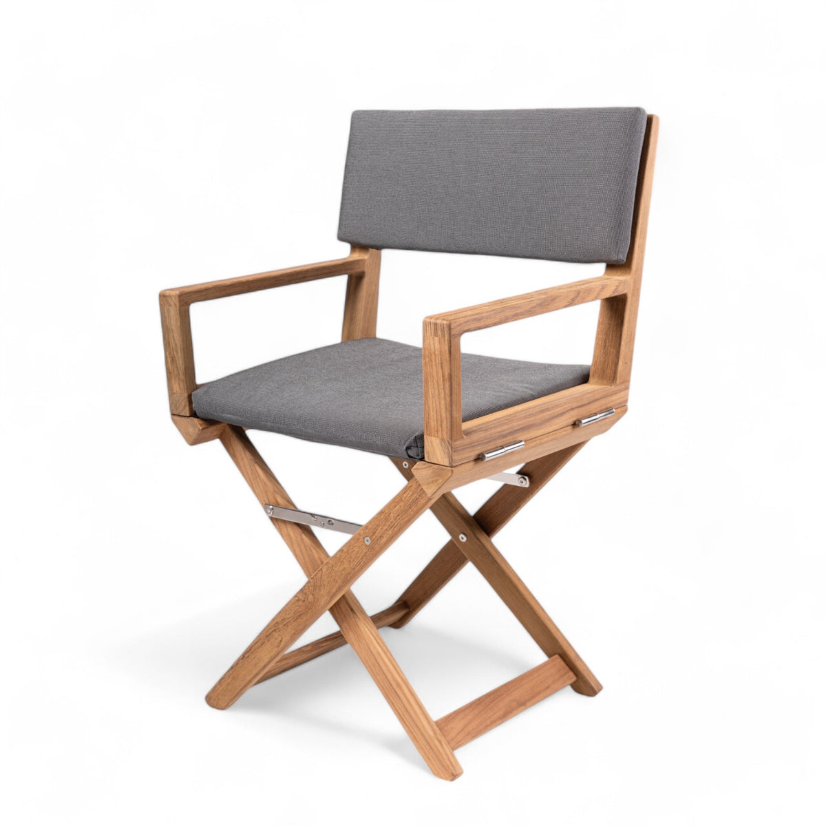 Regisseursstoel the Edge - ongeolied teak, luxe, inklapbaar, met comfortabele forza zand kussens 