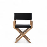 Regisseursstoel the Edge - ongeolied teak, luxe, inklapbaar, met comfortabele kussens vooraanzicht 