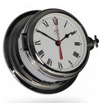 Schatz Midi scheepsklok 155 mm - 453C quartz, witte wijzerplaat, zwarte cijfers, chroom