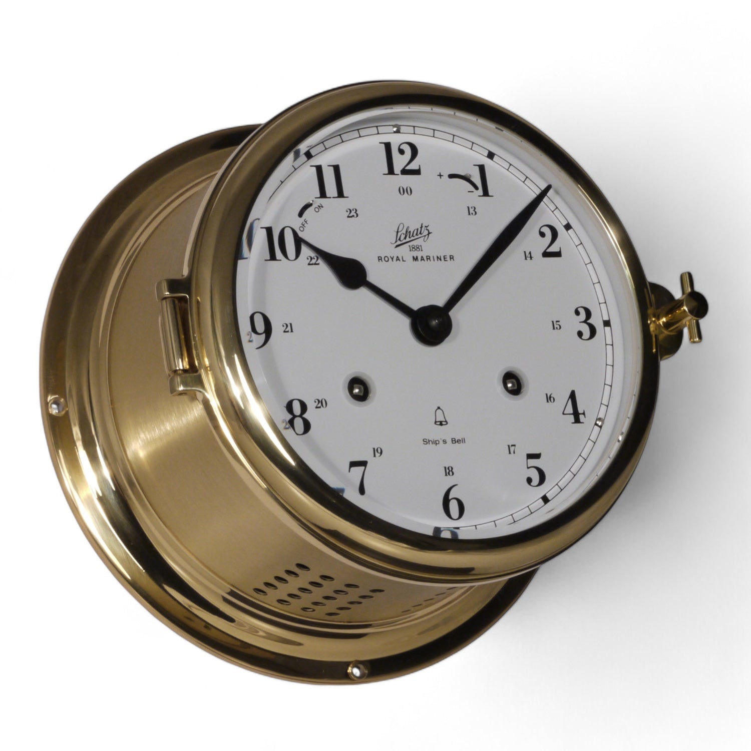 Schatz Royal Scheepsklok met scheepsbel – royaal formaat 180 mm, klassiek, schaal 481CMA