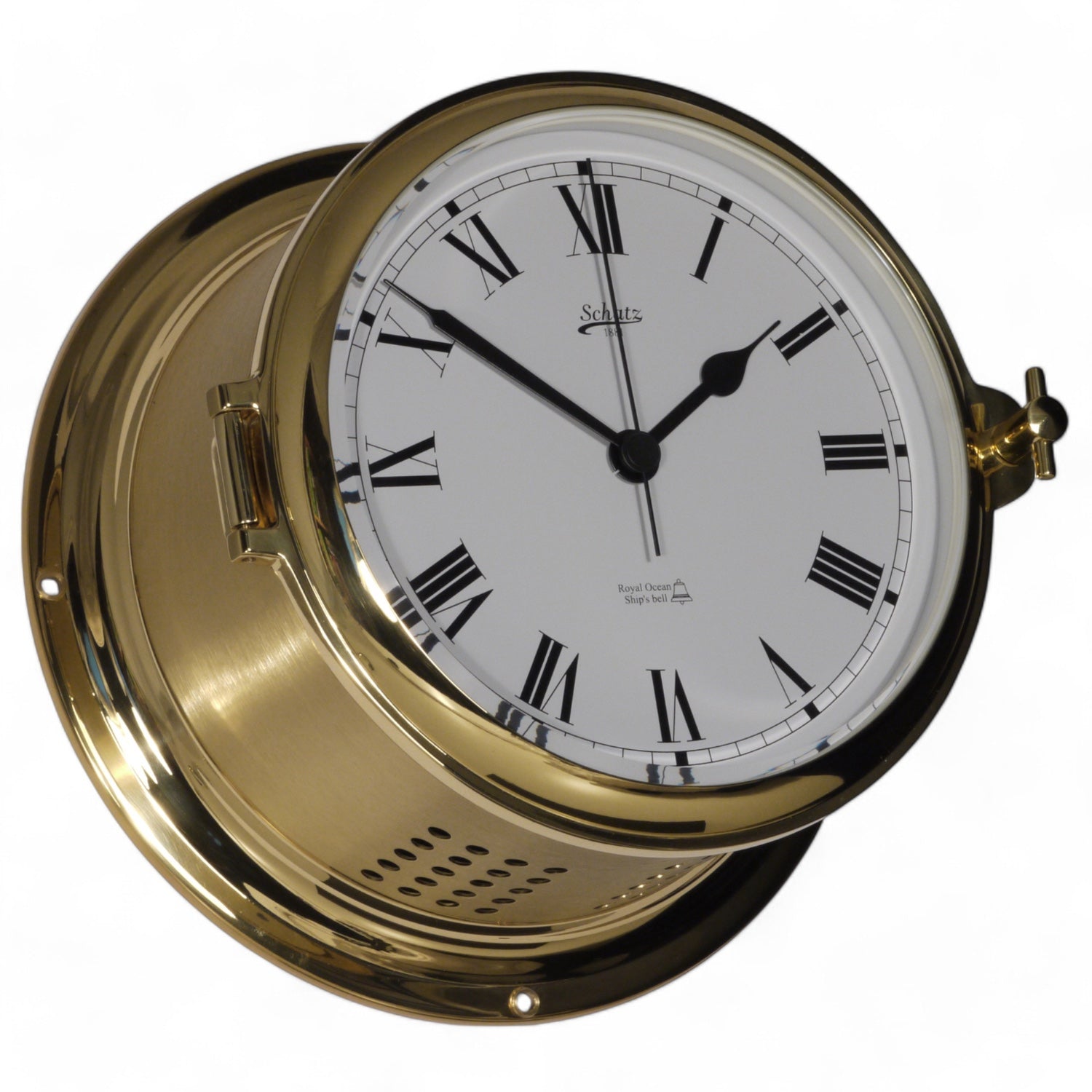 Schatz Royal Scheepsklok met scheepsbel – royaal formaat 180 mm, klassiek, schaal 481CS