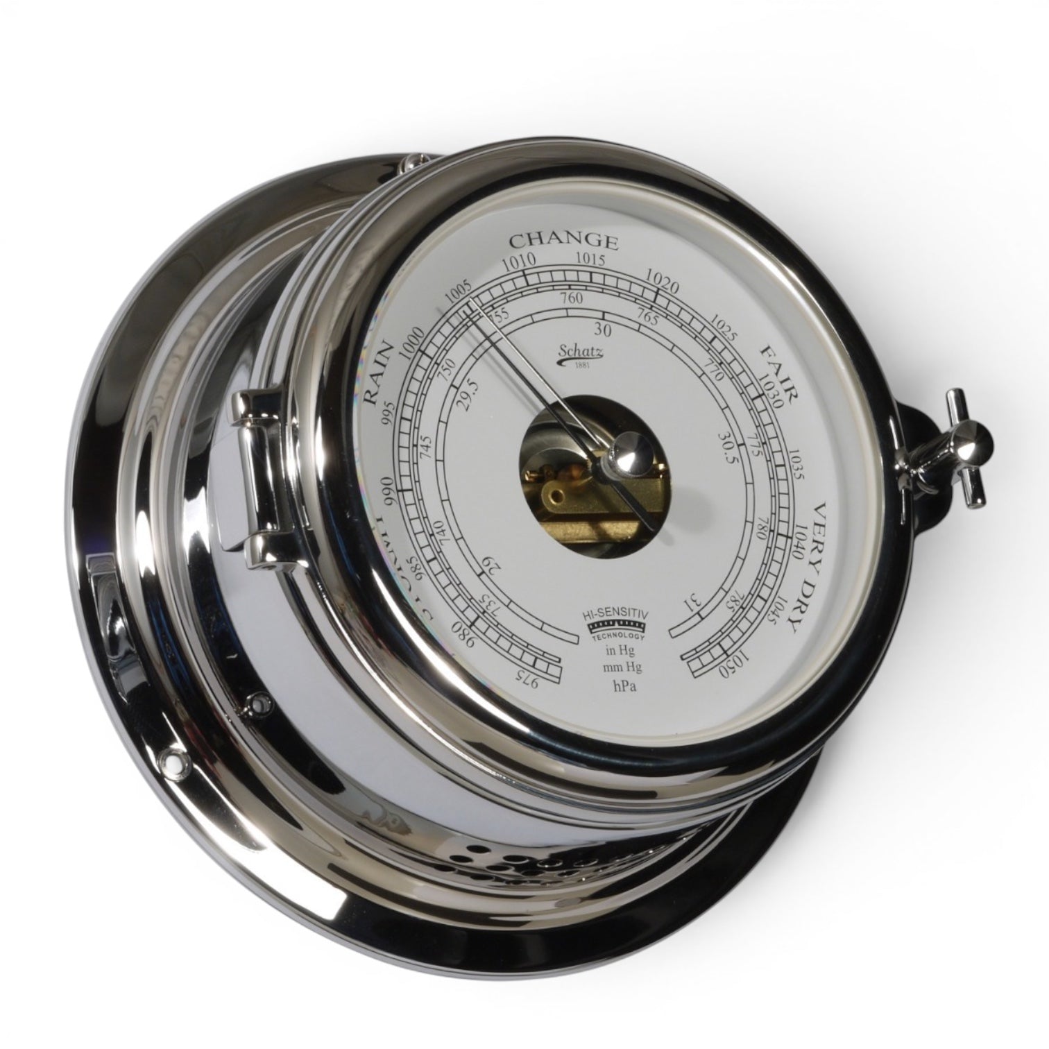 Schatz midi Barometer chroom high sensitivity 453-BHI