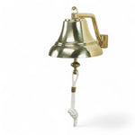 Scheepsbel messing - met speciale ophangbeugel en koord, Foresti en Suardi 17,5 cm