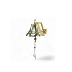 Scheepsbel messing - met speciale ophangbeugel en koord, Foresti en Suardi  7,5 cm