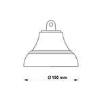 Scheepsbel messing Foresti en Suardi  tekening 150 mm 