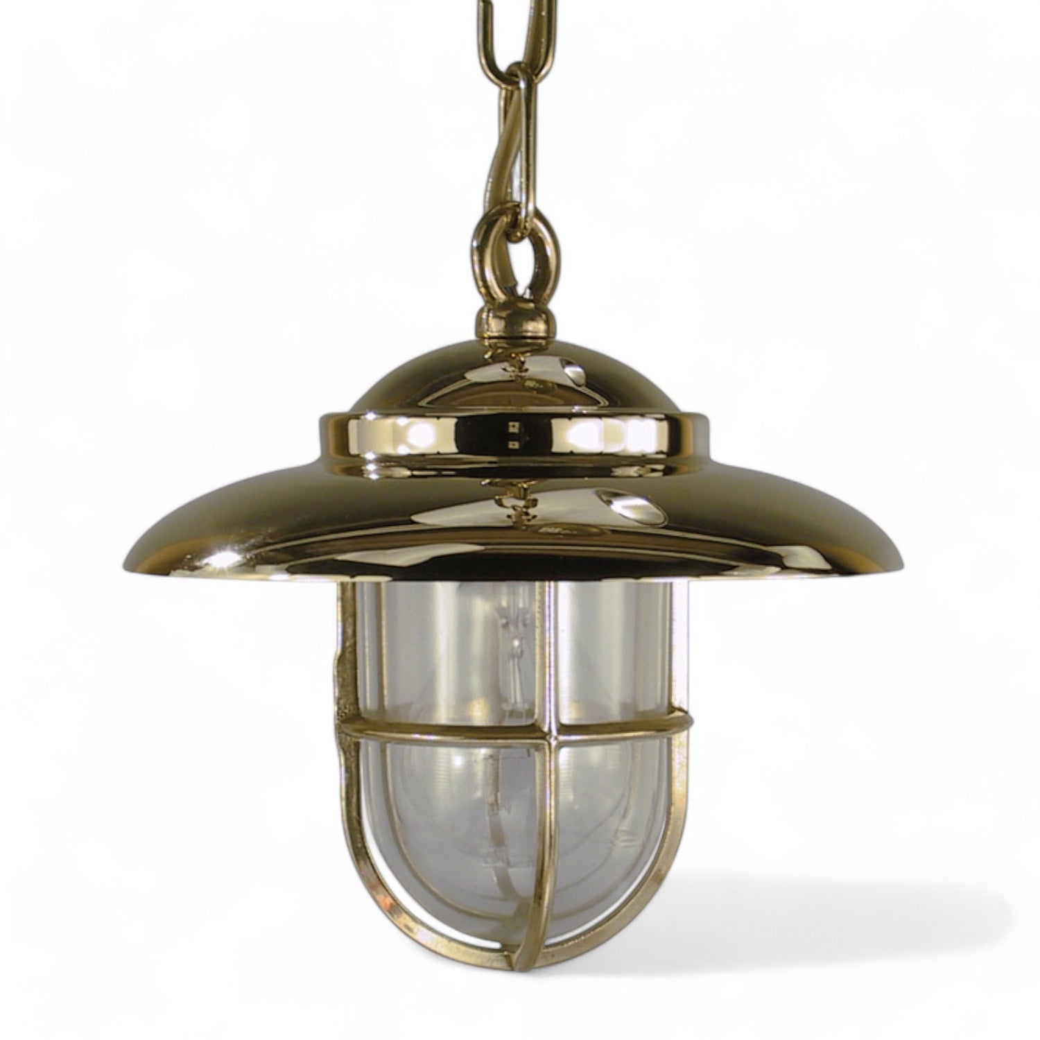 Scheepsmodel hanglamp van Foresti en Suardi in messing