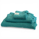 Sea Salt Waffle Handdoeken set Turquoise