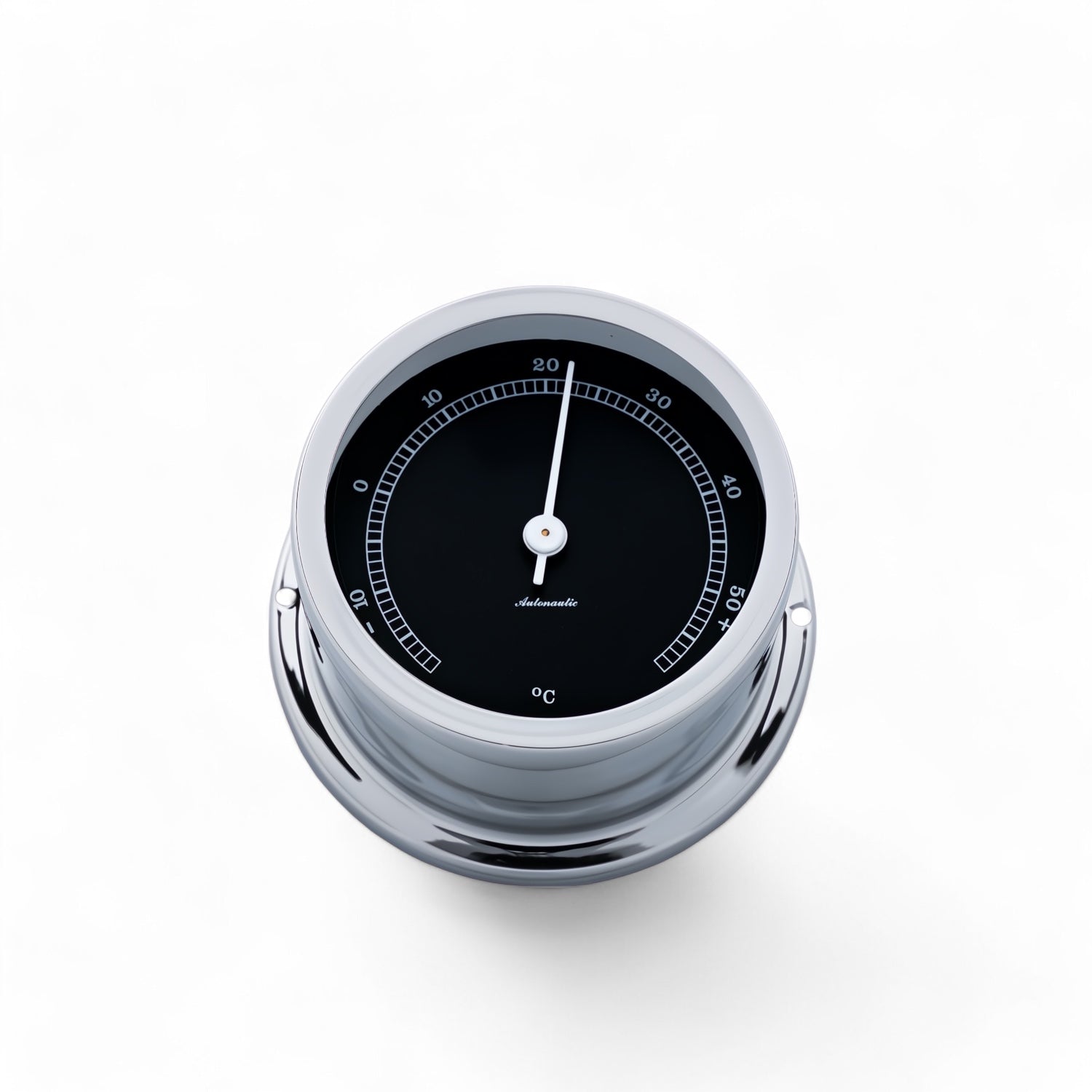 TE72CAutonautic Minor 72 thermometer - compact, lichtgewicht, (72 x 39 mm chroom met zwarte wijzerplaat