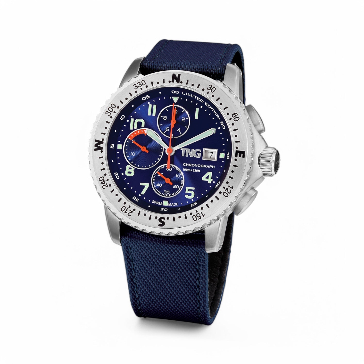 TNG Baltic Cup 43mm -blue Dial navy strap